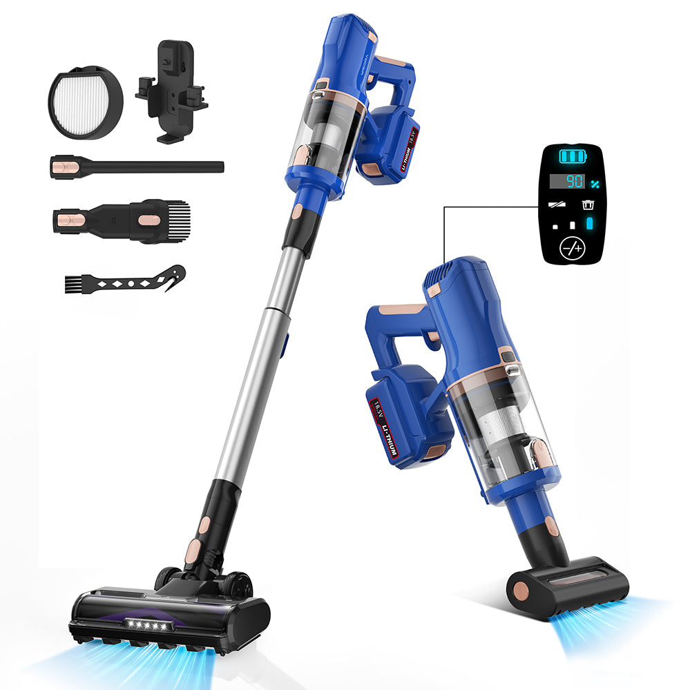YISORA V12 Aspirapolvere Elettronico Touch Screen 33Kpa Forte Potenza di Aspirazione